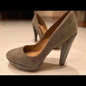 FRENCH CONNECTION GREY NAMBIA PUMPS Size 8 (pre-owned)